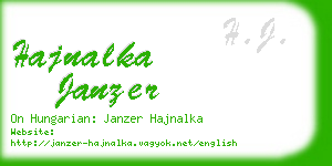 hajnalka janzer business card